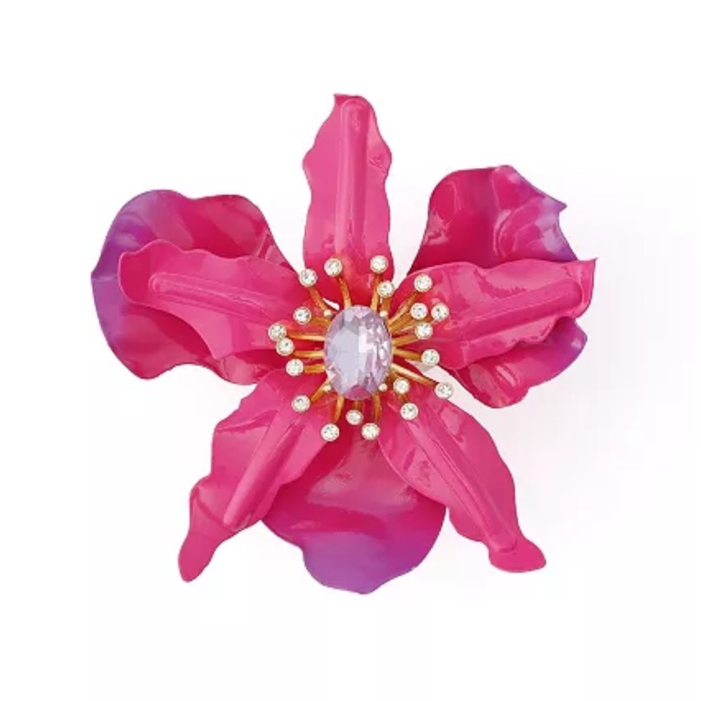 Betsey Johnson Hothouse Bloom Orchid Cocktail Ring - Picture 4 of 10
